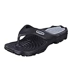 chung shi Unisex Zori Zehentrenner, Schwarz/Grau, 41/42 EU (L)