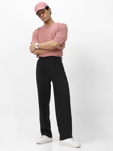 Image of Urbano Fashion Men's Loose Baggy Fit Solid Korean Pants Stretchable