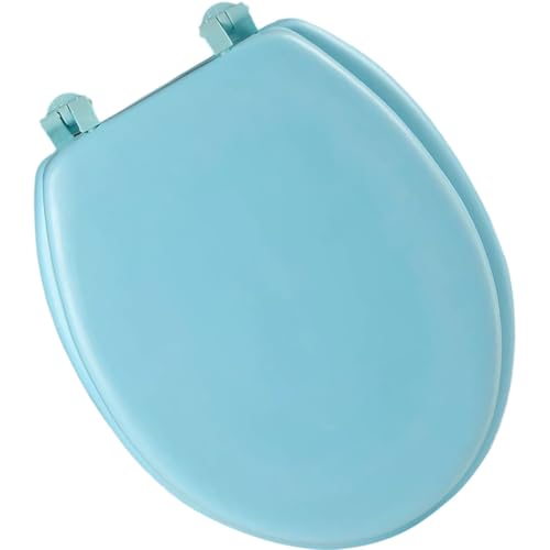 Lurrose Tapa Asiento Inodoro de EVA Acolchada en Azul, Asiento Cómodo y Resistente, Compatible Modelos Estándar, Adecuado para Uso en Baños Domésticos