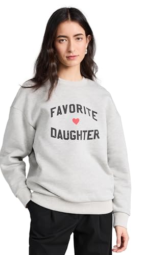 Favorite Daughter Women's Heart Logo Sweatshirt, Heather Grey, S