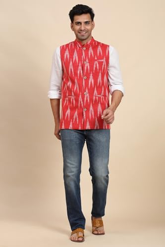 Image of SKAVIJ Men's Casual Nehru Jacket Business Vests Lightweight Waistcoat Slim Fit Suit Vest