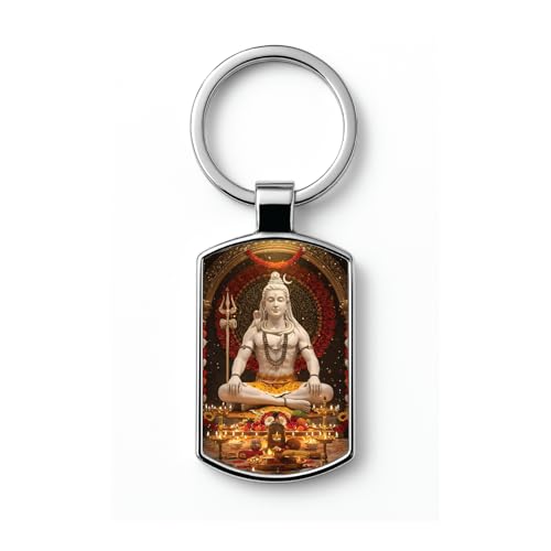 Image of Stylish Metal Keychains with Permanent Glossy Print - Inspirational Quotes & Spiritual Designs - Perfect Key chains for loved ones, Personal Use, Gifts & Return Gifts