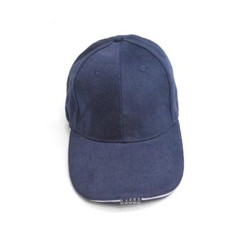 balacoo Lighted Flashlight Baseball Hat Blue LED Cap for Hands Lighting for Camping Jogging and Hunting Durable with Concealed Off Button and Bright LED Beads