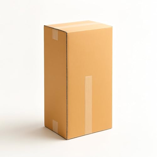 TELECAJAS | 10 Cajas 30x30x55 cm Cartón DOBLE Onda | Para Mudanza Resistentes con Asas | Embalaje Robusto para Envíos y Almacenamiento | Cinta Adhesiva Regalo 66 m | Pack 10 Cajas + Precinto