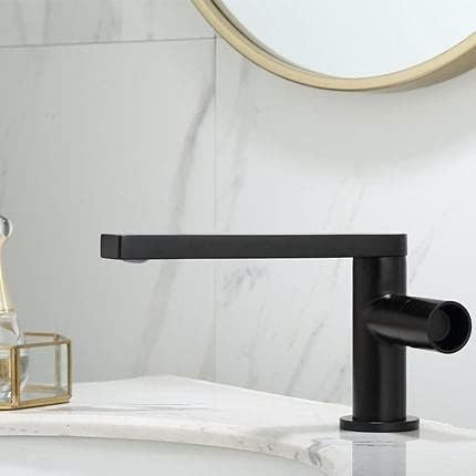 Robinet de lavabo mitigeur salle de bain en laiton or chaud et froid