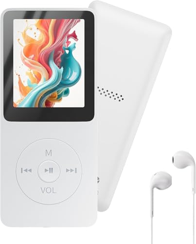 MP3プレーヤー Bluetooth5.1 音楽プレイヤー 32GB SDカード対応 128GB拡張可能 有線イヤホン付き スピーカー内蔵 映画鑑賞/写真閲覧/録音/FMラジオ/電子ブック/目覚時計 ブラック