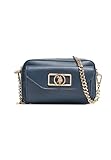 U.S. Polo Assn. - Bolsa de hombro en poliuretano, azul (19 X 6 X 12 cm)