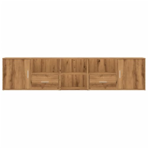 Armario esquinero de roble artificial de 200 x 40 x 45 cm en madera de ingeniería 5