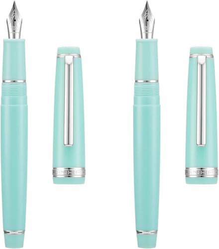 Stylo-plume résine vert clair convertisseur encre stylo écriture plume EF F M multicolore
