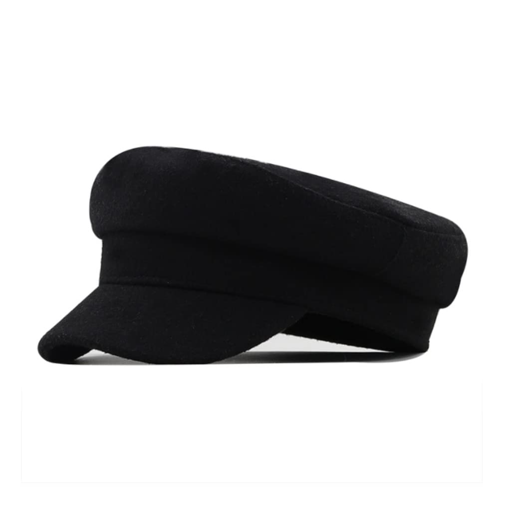 Klasyczna czapka wojskowa dla kobiet Wiosna Jesień Czapki zimowe Filcowa czapka damska Wełniany beret (kolor: argento, rozmiar: 56-58 cm) (argento 6 7/8)