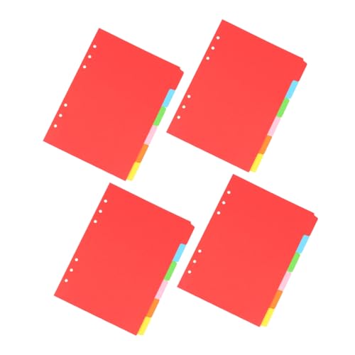 TEMPNAP 24個仕切り紙 インデックスタブ付き 学校 オフィス向け 色入り 使いやすい別用ページマーカー