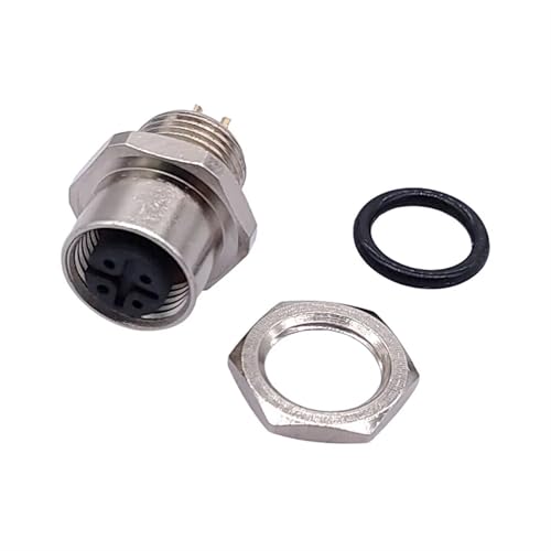Conector M12 para panel trasero hembra A de 5 pines con acoplamiento roscado M1216 4