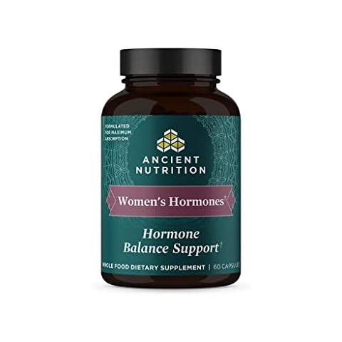 Ancient Nutrition Women's Hormones, Helps Reduce Stress, Supports Energy, Hormone Balance, Gluten Free, Paleo and Keto Friendly, 60 Capsules Cover