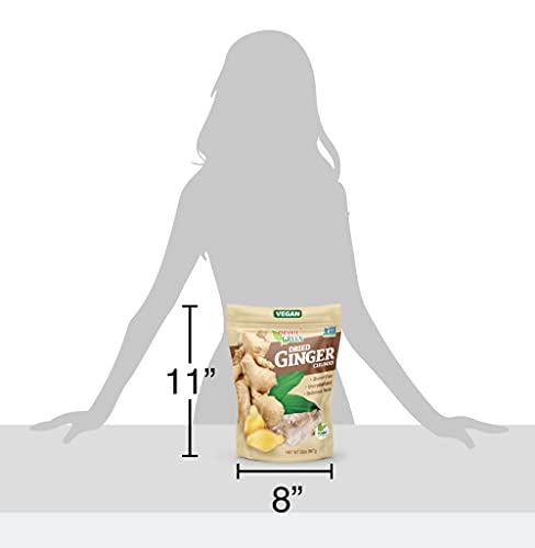 Paradise Green Dried Ginger Chunks, Uncrystallized | Vegan | Plant Based | Non-GMO, 32 oz