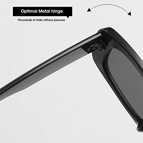 Lunettes de soleil vintage petit rectangle avec strass diamant - 3