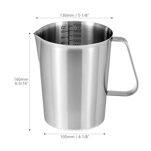 Vaso medidor de acero inoxidable QWORK 48 oz miniatura 3