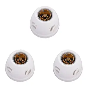 Anchor by Panasonic 6A Batten Lamp Holder fancy type 240V (White, Pack of 3)