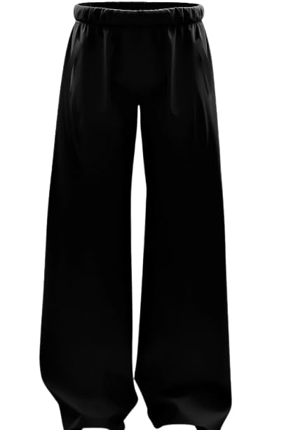 Image of Men's Loose Fit Track Pant, Black with White Tribal Print, Elastic Waist, for Gym, Street Style & Casual Wear