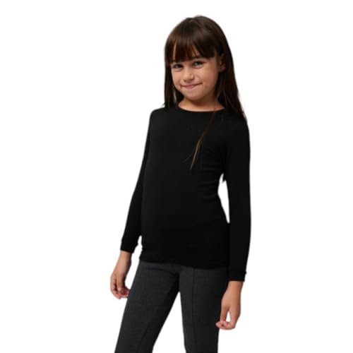 YSABEL MORA 70300 - Camiseta NIÑOS Termal Niñas Color: Negro Talla: 10