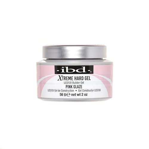 IBD LED/UV Builder Gel Pink Glaze Hard Builder Gel for Nail Extensions Sculpting & Strengthening Soak-Off UV/LED Nail Enhancement 2 oz