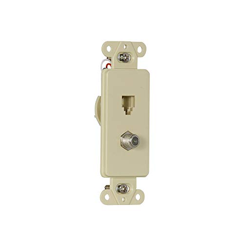 Prise murale combinée TV et téléphone pour supprimer les doubles blocs de câbles
