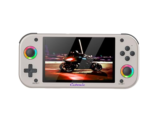 Image of Cubonic M26 Portable Gaming Console, Beige, 5.1 inch HD Display, 20000+ Preloaded Retro Games, Built-in Stereo Speakers, Expandable Storage, Classic Controls, RGB Dual Joystick, 3000mah Battery Life (VividGo M26)