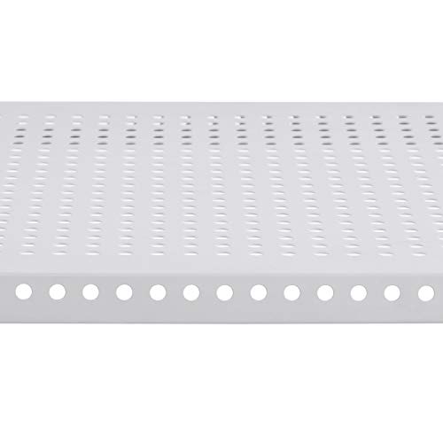 Muscle Rack PWS241228-3W Steel Wire Shelving, 3 Adjustable Shelves, 110 lb Per Shelf Capacity, 28" Height x 24" Width x 12" Depth, White - Thumbnail 2