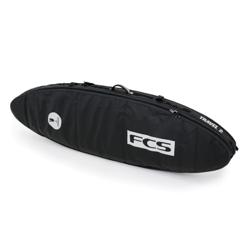 FCS ボードケース ハードケース 2本用 TRAVEL 2 ALL PURPOSE SURFBOARD COVER 6’3” 6.3 トラベル2 オール パーパス サーフボード カバー ケース Black-Grey