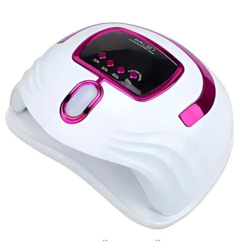 Cabine LED UV Profissional 268W Bivolt para Unhas de Gel, Acrígel, Polygel e Fibra – Manicure e Pedicure (Rosa)