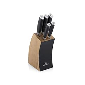 Gerlach G02-991AM-ZENB-05PU-S2S1-01 Set of The Kitchen Knives in Block Deco-G02-991AM-ZENB-05PU-S2S1-01, Stainless Steel