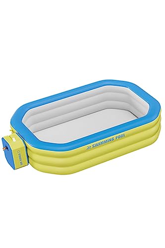 ビニールプール 家庭用プール 大きい 小さい 大型 小型 空気入れ 電動ポンプ付き 子供用 大人用 (1.5M, イエロー)