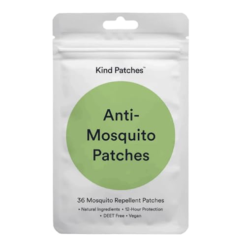 Kind Patches | Anti-Mosquito Patches | Mosquito Repellent Stickers for Adults and Kids | Non-Toxic DEET Free Botanical Plant-Based Formula with Citronella Oil | 12-Hour Protection | 36 Vegan Patches