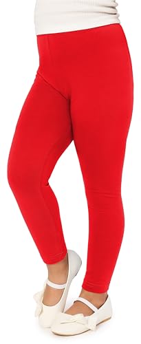 Merry Style Leggings Lunghi Bambina e Ragazza MS10-130 (Rosso, 134 cm)