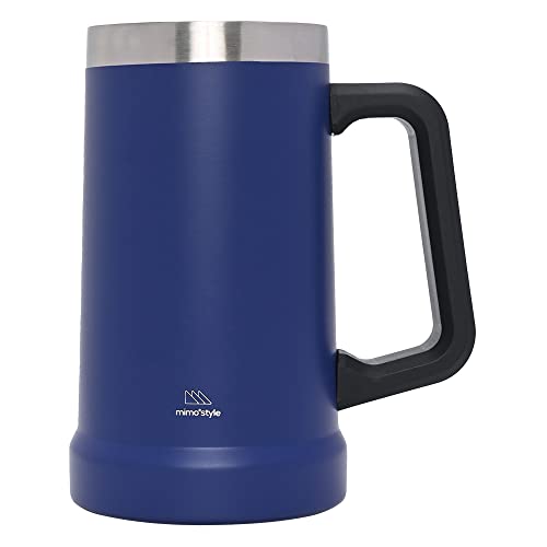 Mimo Style Caneca Térmica Para Cerveja Azul 700Ml Feita Inteirame...