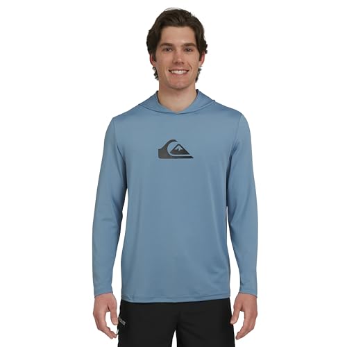 Quiksilver Men's Swimwear Regular Fit UPF 50 Sun Tee Hooded Rash Guard Shirt (S-XXL)