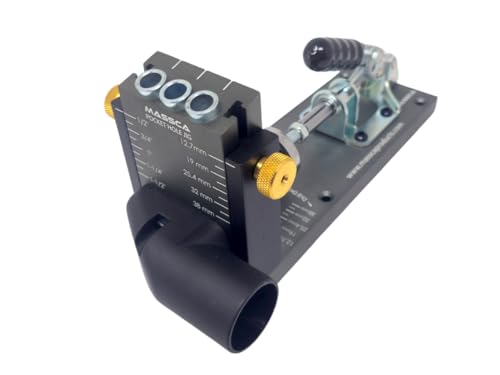 Massca Pocket Hole Jig Kit M1 - Adjustable & Easy to Use Pocket Screw Jig - Heavy Duty Drill Jig for Angled Holes with Drill Bit, Pocket Self Tapping Screws &Driver Bit,