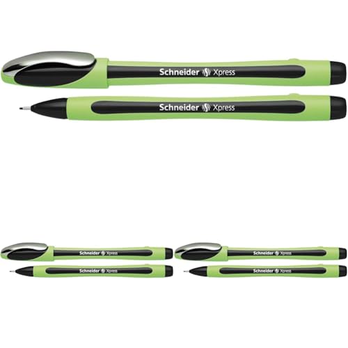 Schneider Xpress Fineliner Faserspitze schwarz (Packung mit 3)