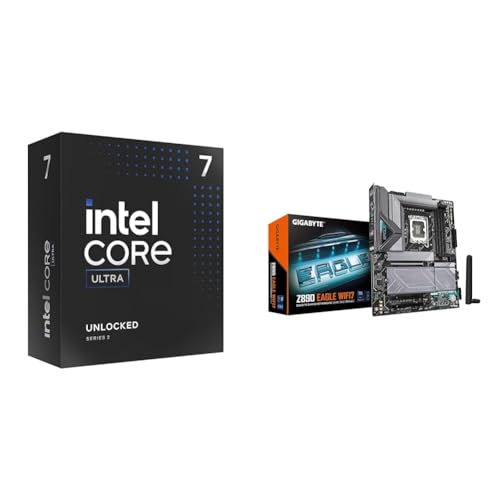 Image of Intel Ultra 7 Desktop Processor 265K - 20 cores (8P+12E) & GIGABYTE Z890 AORUS Elite WIFI7 Intel Core Ultra (Series 2) LGA 1851 Motherboard, ATX, DDR5, 4X M.2, PCIe 5.0,WIFI7, 2.5GbE LAN, EZ-Latch