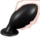 Extra Große Länger Silikon Analplug Rugby-Form S—4XL 7 Größen Analdilos Analdilatator Buttplug Anal Plug Dilatator Dildo mit Saugnapf für Männer Frauen (Schwarz, M)