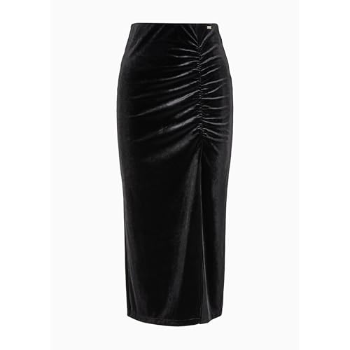 Armani Exchange Women's Stretch Velvet Midi Skirt3