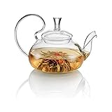 TEA SOUL Teiera in Vetro con Filtro in Acciaio • 500ml • Pratico Filtro nel beccuccio