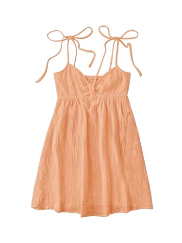 Image of SOLY HUX Women's Summer Cami Sun Dress A Line Tie Shoulder Y2k Cute Casual Short Mini Beach Babydoll Dresses