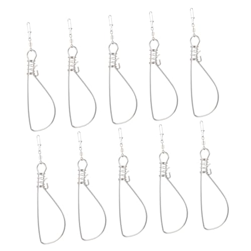 NOLITOY 10個 ステンレス製フィッシュロックバックル 耐腐食活魚ストリンガー 中 釣り初心者対応 ポータブルフィッシングツール