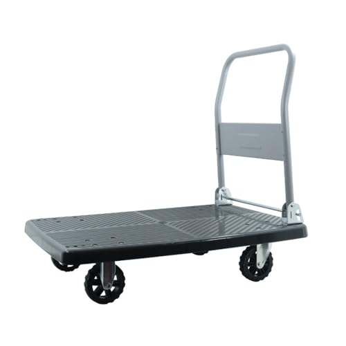 Carro de Plataforma Plegable de Alta Resistencia con asa de Empuje/tracción. Carretilla de Mano portátil para facilitar el traslado de Suministros. Carro Compacto sobre r