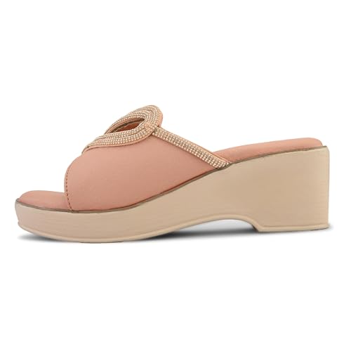 Image of Centrino Women's Wedge Heel Sandals | Stylish Slip-On Sandals for Ladies | Soft Cushioned Footbed for Comfort | Elegant & Trendy Design | Lightweight and Durable Fashion Footwear (9404)