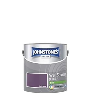 Johnstone's - Wall & Ceiling Paint - Dark Angel - Silk Finish - Emulsion Paint - Fantastic Coverage - Easy to Apply - Dry in 1-2 Hours - 12m2 Coverage per Litre - 2.5L