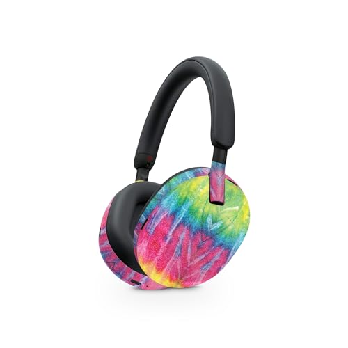 Image of MightySkins Glossy Glitter Skin Compatible with Sony WH-1000XM5 Headphones - Tie Dye 2 | Protective, Durable High-Gloss Glitter Finish | Easy to Apply, Remove, and Change Styles