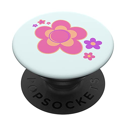 Bimbo Aesthetic Cyber Y2K Flower Cute Babygirl Mcbling 2000s PopSockets Swappable PopGrip, Black