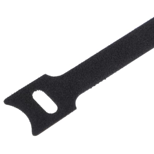 100pcs bridas reutilizables para cables, sujetadores de correa para electrónica, gestión de cables bajo escritorio, negras, 12x300mm, con gancho y bucle autoadhesivo miniatura 3