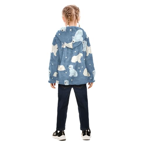 GuoChe Blue Polar Bear_4 Toddler Fleece Jacket4